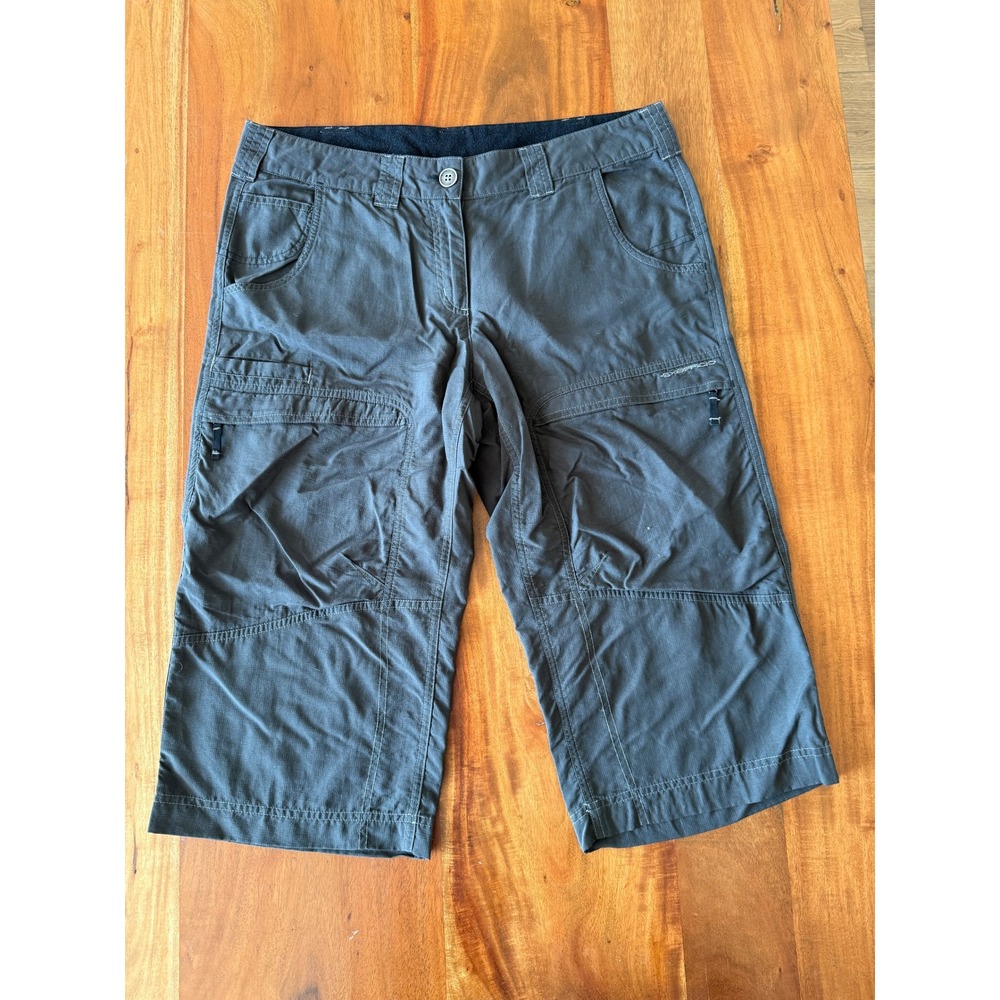 ExOfficio Womens Gray Capris Outdoor Hiking Cropped Pants Size 8